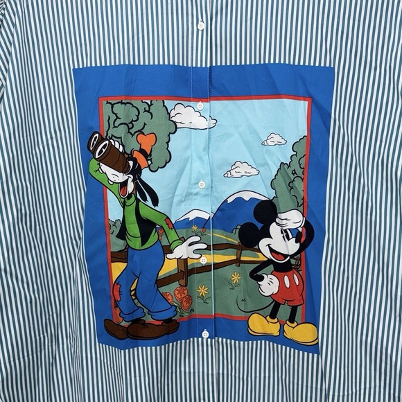 Disney Parks Mickey Mouse & Goofy Long Sleeve Button Up Shirt Mickey & Co. Sz 2X - Picture 11 of 11